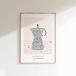 Espresso ilustrativo Poster Küche abstrakt Wanddeko Statement Poster Esszimmer scandi Poster Wand Dekor Einzugsgeschenk Kaffee Kunstdruck