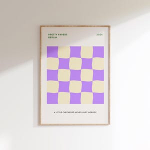 Karo ilustrativo Impresión abstrakt Wanddeko Declaración Cartel Wohnzimmer scandi Cartel Schlafzimmer Wand Deko Einzugsgeschenk ästhetische Deko