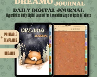 Dreamo Digital Journal: Hyperlinked Planner for Goodnotes/Notability (Printable PDF)