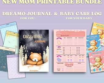 New Mom Printable Bundle: Baby Care Tracker & Postpartum Journal (PDF Download)