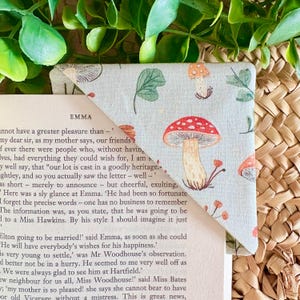 Toadstool Tales Fabric Corner Bookmark