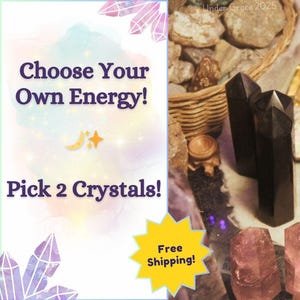 Wählen Sie Ihr eigenes Kristall-Bundle - Benutzerdefiniertes Heilstein-Set | Wähle 2 Kristalle | Meditation, Schutz, Energie | Kostenloser Versand