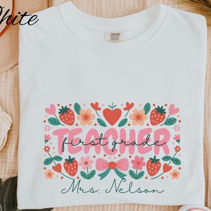 Custom Comfort Colors Teacher Shirt Teacher Shirts Kindergarten Teacher Shirt Custom Teacher Tee Back to School Shirt Teacher Appreciation