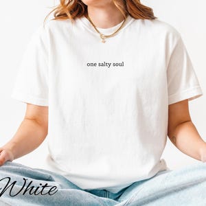One Salty Soul Shirt Coastal Vibes Shirt Beachy Retro Tee Funny Summer Shirt Ocean Lover Gift Salty Soul Aesthetic Tee Cute Self Love Shirt