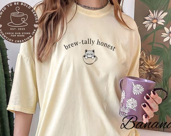 Comfort Colors Minimalist Coffee Shirt Funny Coffee Graphic Tee Caffeine Lover Gift Iced Coffee Aesthetic Tee Clean Simple Coffee Pun Shirt