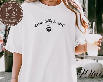 Comfort Colors Minimalist Coffee Shirt Funny Coffee Graphic Tee Caffeine Lover Gift Iced Coffee Aesthetic Tee Clean Simple Coffee Pun Shirt