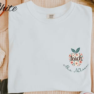Custom Comfort Colors Teacher Shirt Teacher Shirts Kindergarten Teacher Shirt Custom Teacher Tee Back to School Shirt Teacher Appreciation