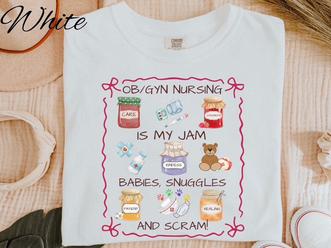 Nurse Shirt OB GYN Nurse Jam Tee Cute Coquette Nurse Gift Funny Nurse ...