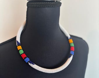 Maasai Beaded Tribal Necklace Choker