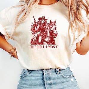 Cowgirl Western T-Shirt, Funny Edgy Farm Shirt, Cowboy Ranch Top, Rodeo Shirt, Country Music Festival Tee, Comfort Colors T-shirt
