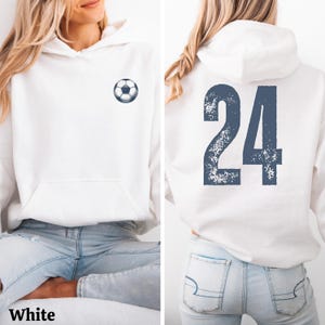 Aangepaste voetbalsweater, gepersonaliseerd cadeau voetballiefhebber, unisex ronde hals, teamkleding, cadeau voetbalfan, sweatshirt aangepaste naam