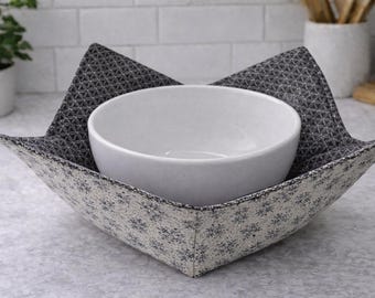 Funda para tazón 100 % algodón - Tamaño grande - Resistente al calor para microondas