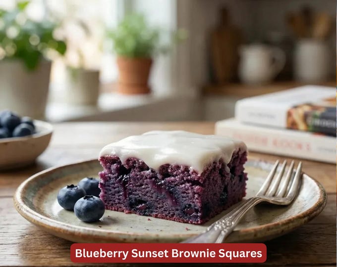 Best Recipe for Blueberry Sunset Brownie Squares Digital Download