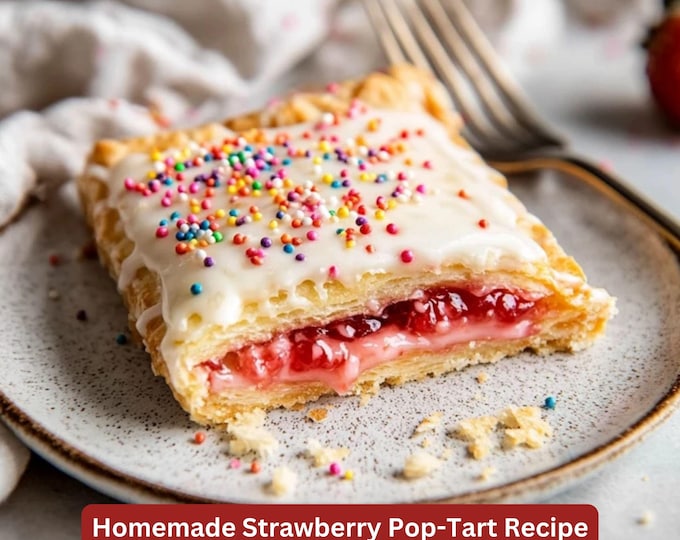 Best Recipe for Homemade Strawberry Pop-Tarts, Pastry recipe, Simple Dessert Recipe Instructions, Simple Recipe Plate, Snack Recipe for kids