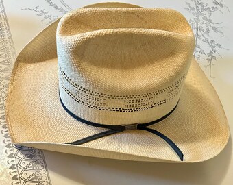 Chapeau de paille Eddy Bros chapeau western cow-boy taille 7 - vintage