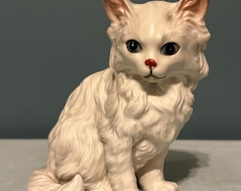 1960年代イタリア製セラミック猫型花瓶、特大サイズ45cm