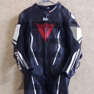 Dainese Men Motorbike One Piece Leather Racing Suit Available in All Sizes