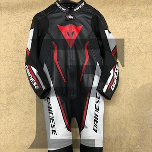 Dainese Men Motorbike One Piece Leather Racing Suit