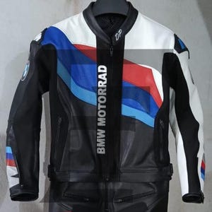 BMW Motorrad Men Motorbike One Piece Leather Racing Suit Available in All Sizes