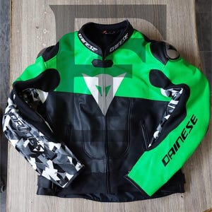 Dainese Motorbike Cowhide Leather Jacket, Dainese Bikers Racing Motorcycle Leather Jacket