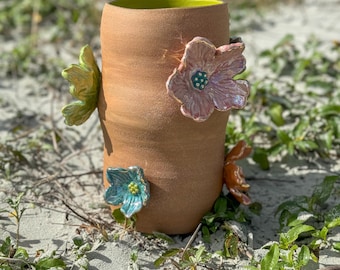 手作り陶器の花瓶 - 編み込みの花瓶 - Etsy 日本