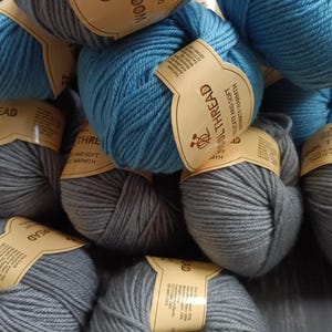 Wollmischung, weiche Merino-Wollmischung Strickgarn, Kammgarngarn, Premium-Handstrickwolle, 43 Farben erhältlich