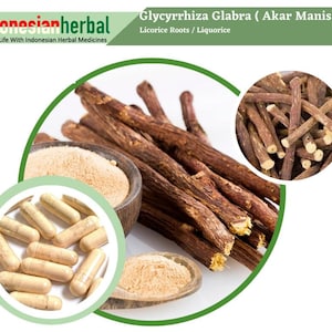 Capsule Of  Licorice Roots Liquorice (Glycyrrhiza Glabra) Organic WildCrafted Fresh Natural Herbs