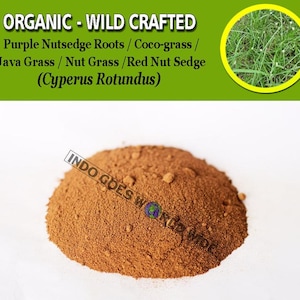 POWDER Purple Nutsedge Roots Coco-grass Java Grass Nut Grass Red Nut Sedge Cyperus Rotundus Organic WildCrafted Natural Herbs FREE SHIPPING