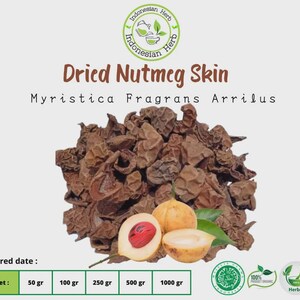 Dried Mace Dry Nutmeg Skin Myristica Fragrans Arrilus Premium Organic Herbs Spices Fresh Pure Infused tea