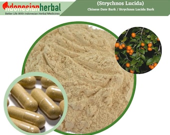 Capsule Of PURE Chinese Date Bark Strychnos Lucida Bark (Strychnos Lucida) Organic WildCrafted Herbs Supplement