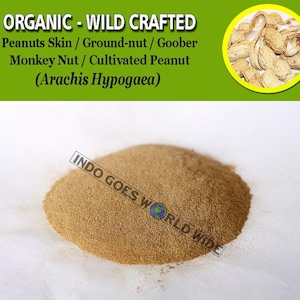 POWDER Peanuts Skin Ground-nut Goober Monkey Nut Cultivated Peanut Arachis Hypogaea Organic WildCrafted Fresh Natural Herbs FREE SHIPPING