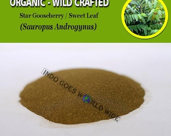 POWDER Star Gooseberry Sweet Leaf Katuk Leaf Sauropus Androgynus Organic WildCrafted Fresh Natural Herbs FREE SHIPPING