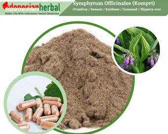 Capsule Of Quaker Comfrey Boneset Knitbone Consound Slippery-root (Symphytum Officinale) WildCrafted Fresh Natural Herbs FREE SHIPPING
