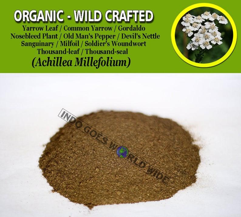 Yarrow Powder POWDER Common Yarrow Leaf Gordaldo Nosebleed Old Man's Pepper Devil's ...