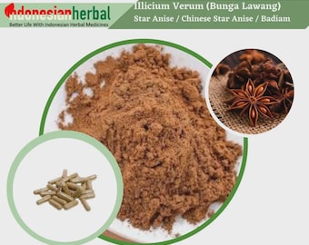 Capsule Of Star Anise Chinese Star Anise Badiam (Illicium Verum) Organic  Natural Herbs