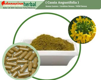 Capsule Of  PURE Senna Leaves Arabian Senna Wild Senna  (Cassia Angustifolia) Organic