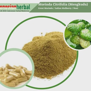 Capsule Of Pure Great Morinda Indian Mulberry Noni (Morinda Citrifolia) Organic Natural Herbs