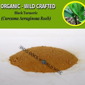 POWDER Pure of Black Turmeric Curcuma Aeruginosa Organic WildCrafted Fresh Natural Herbs Herbal FREE SHIPPING