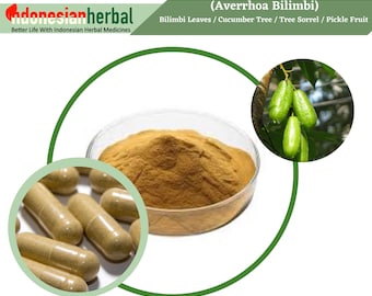 Capsule Of Bilimbi Leaves Cucumber Tree Averrhoa Bilimbi Herbs Supplement Herbal Organic