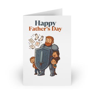 Jeu de cartes de voeux fête des pères, lot de cartes papa héros, cartes de famille amusantes, carte de remerciement pour papa, cartes de charme pour les occasions