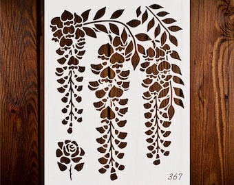 Bring Wisteria&#39;s Beauty to Life: Layering Stencils for Walls, Crafts, and More