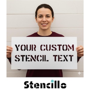 Create custom logo & text large stencil for DIY Project or wall spray paint | Laser Cut Plastic Stencils