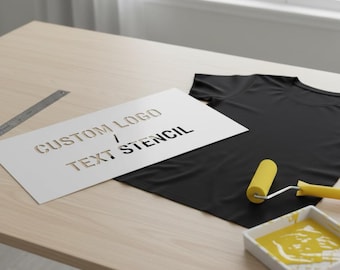 Kundenspezifische Schablonen für Stoff, Kleidung und Bekleidung Schablonen, Text & Logo Schablonen - Wiederverwendbare Mylar - A6 A5 A4 A3