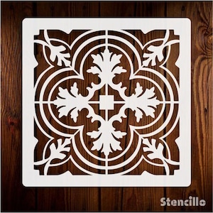 Moroccan seamless pattern tile stencil for office wall paint & bathroom floor