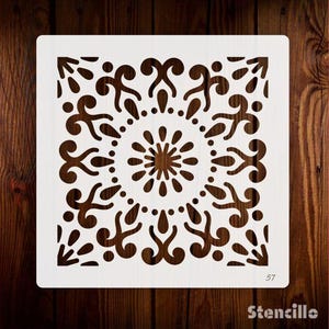 Moroccan seamless pattern tile stencil for office wall paint & bathroom floor