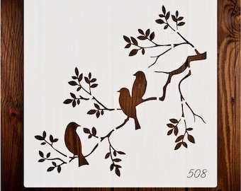 Tweet Tweet! Stencil a Flock of Cheerful Birds Stencil For Canvas And Wall Painting