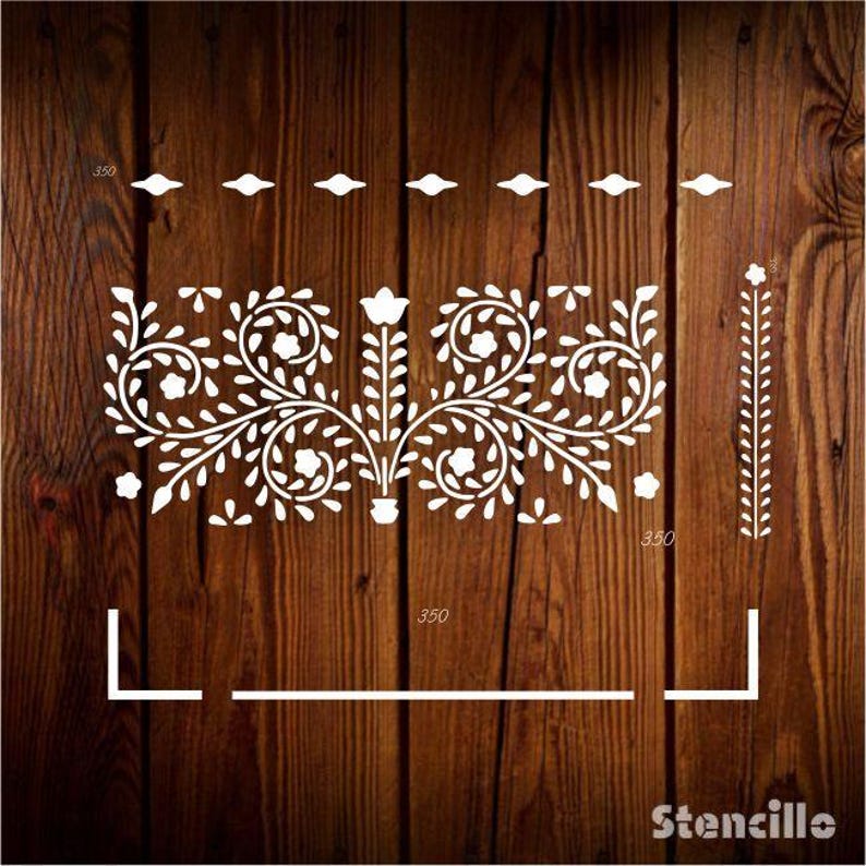 Pixel - Indian Inlay Furniture Stencils Set- Reusable Plastic Stencils ...