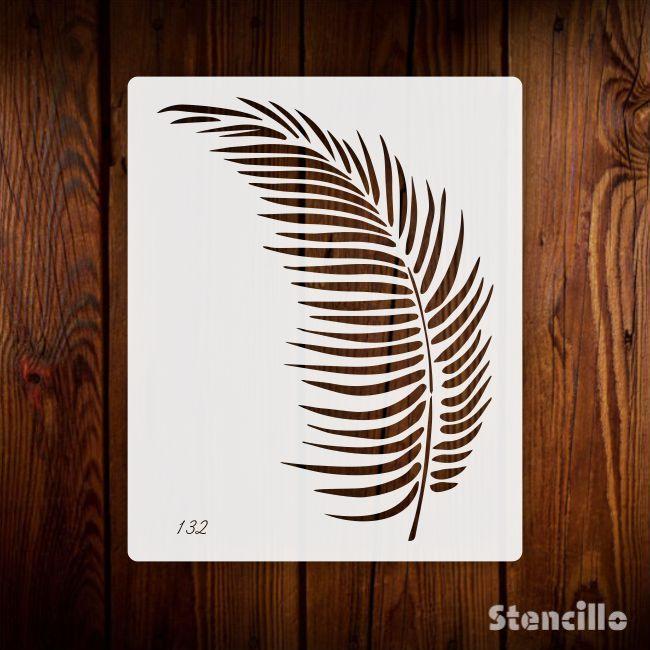 large leaf stencil - Famous Palm Leaf Stencil Reusable For Walls, Canvas & Furniture Decoration