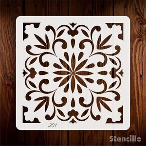 Moroccan seamless pattern tile stencil for office wall paint & bathroom floor