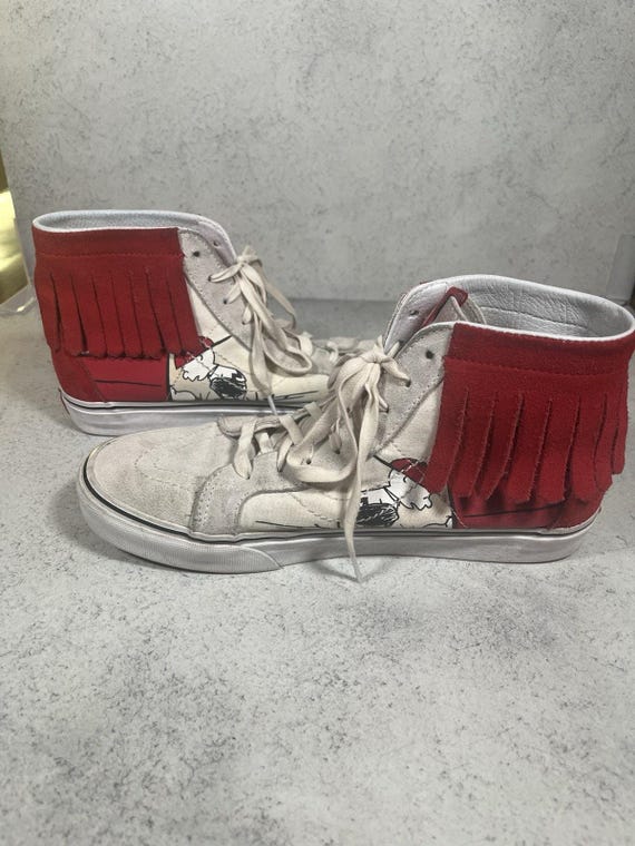 Vans X Peanuts Sk8-hi Unisex Snoopy Moc Dog House Fringe  display picture 3